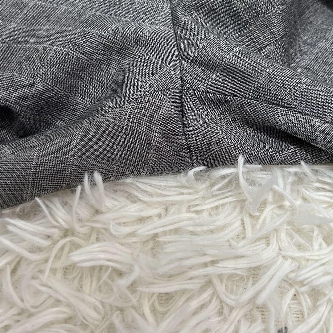 超希少　現行　Dior homme スリーピーススーツ　チェック　シルク混　毛