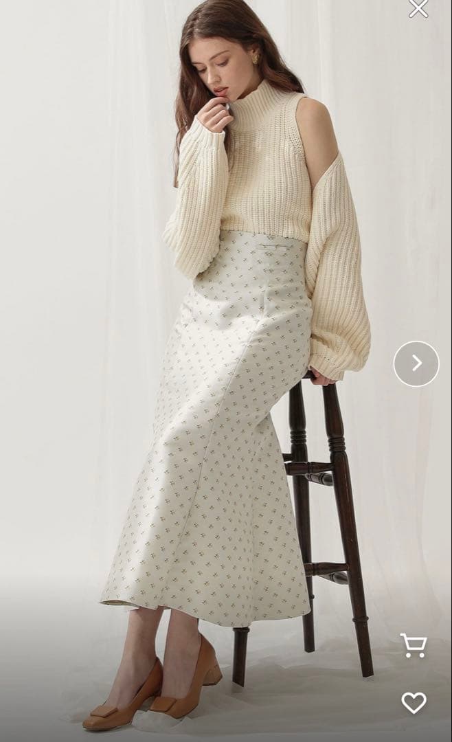 新品　mecouture PetitベルフラワーJQマーメイドスカート