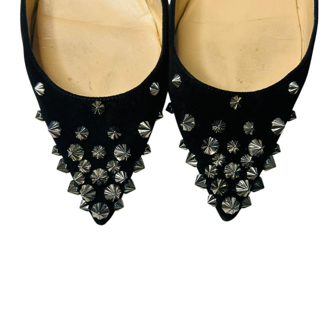 クリスチャンルブタン スタッズフラットシューズ Christian Louboutin - Christian Louboutin スタッズ ベロア