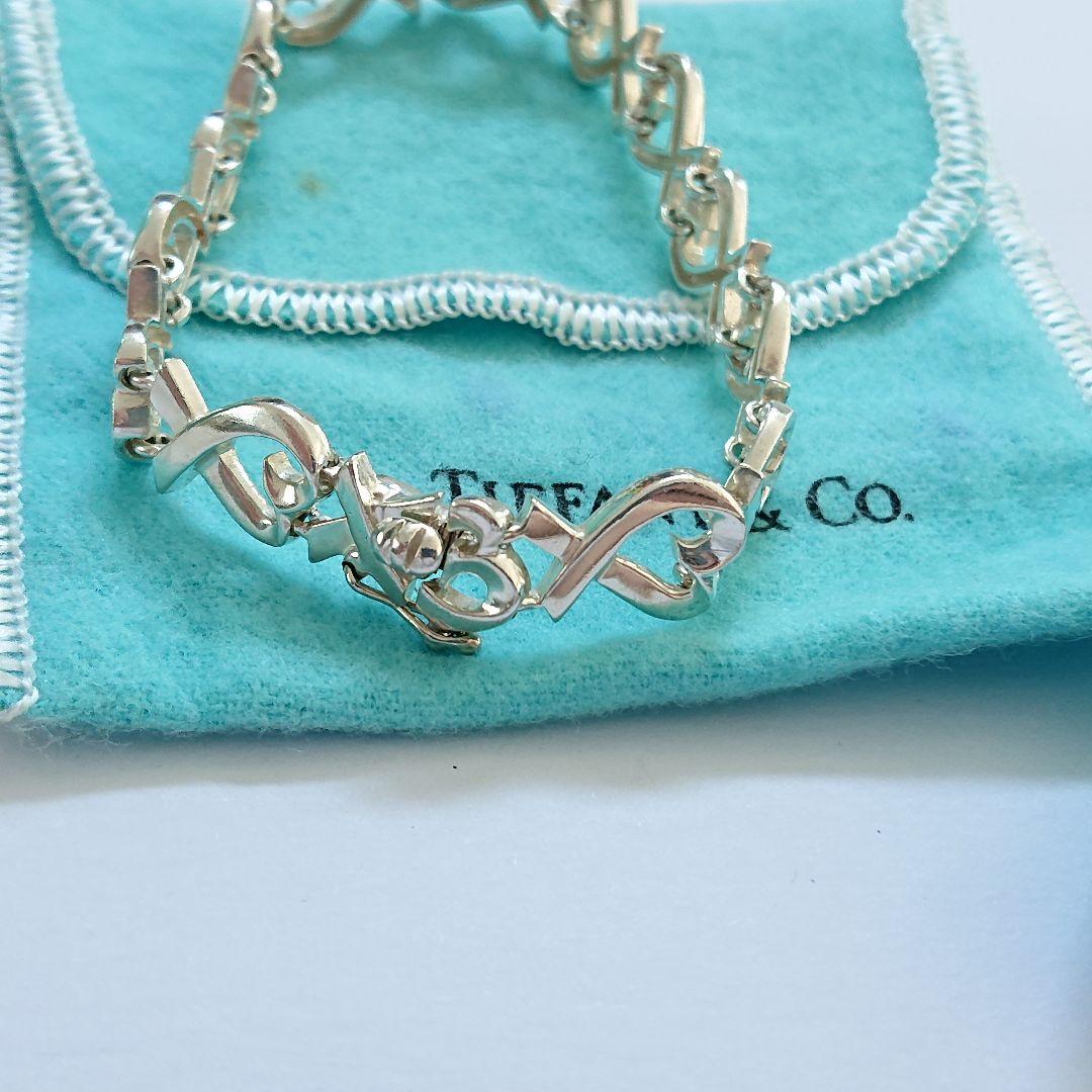 希少 美品 Tiffany & Co. ラビングハート ブレスレット T405