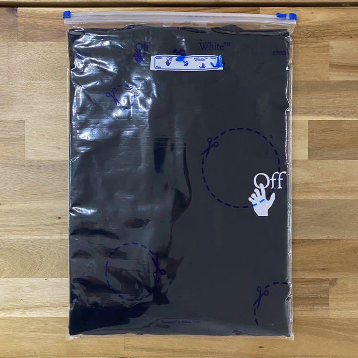 セール豊富な 新品 バックプリント Tシャツ M 9Wuod-m12464166138 off-white オフホワイト アローロゴ 大人気即納