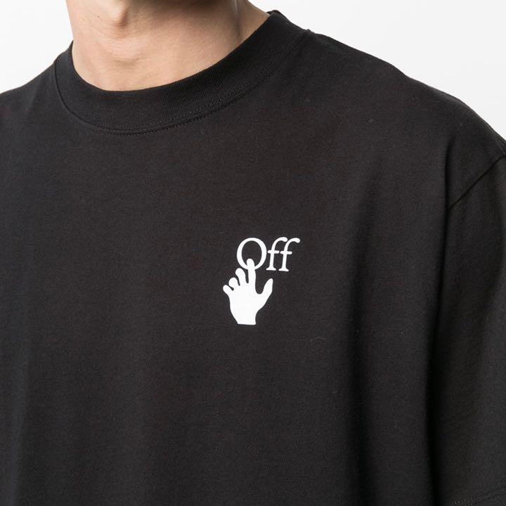 セール豊富な 新品 バックプリント Tシャツ M 9Wuod-m12464166138 off-white オフホワイト アローロゴ 大人気即納
