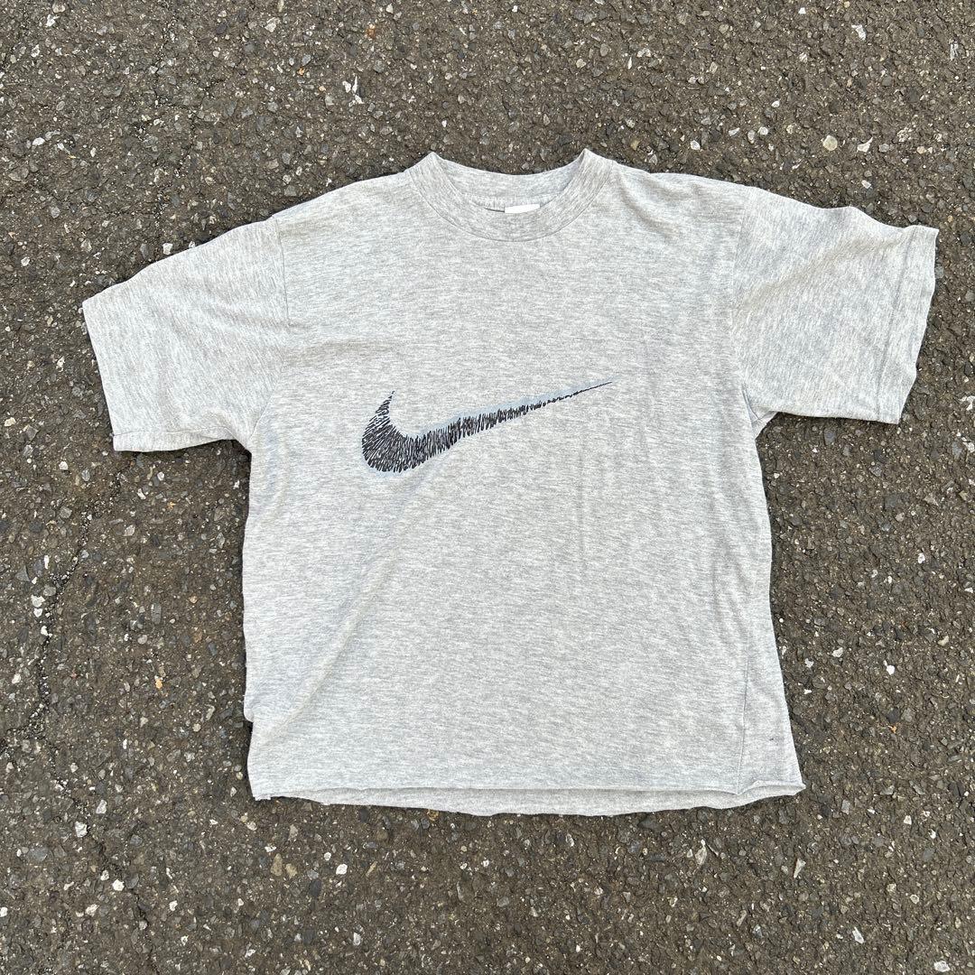 90s NIKE 短丈 Tシャツ 銀タグ ヴィンテージ センタースウォッシュ