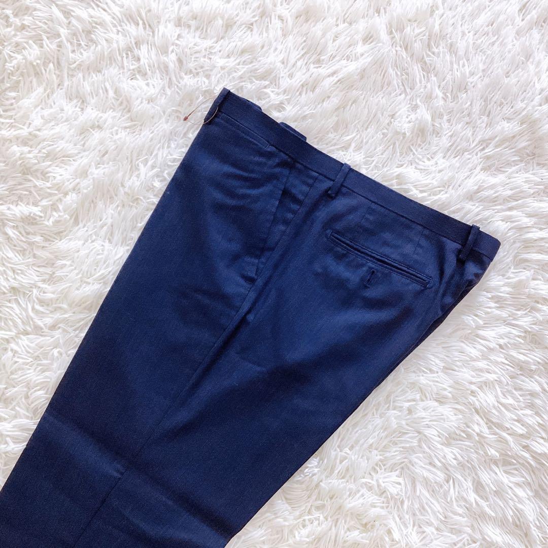 美品✨スーツセレクト サマースーツ 薄手 セットアップ ダークネイビー AB7