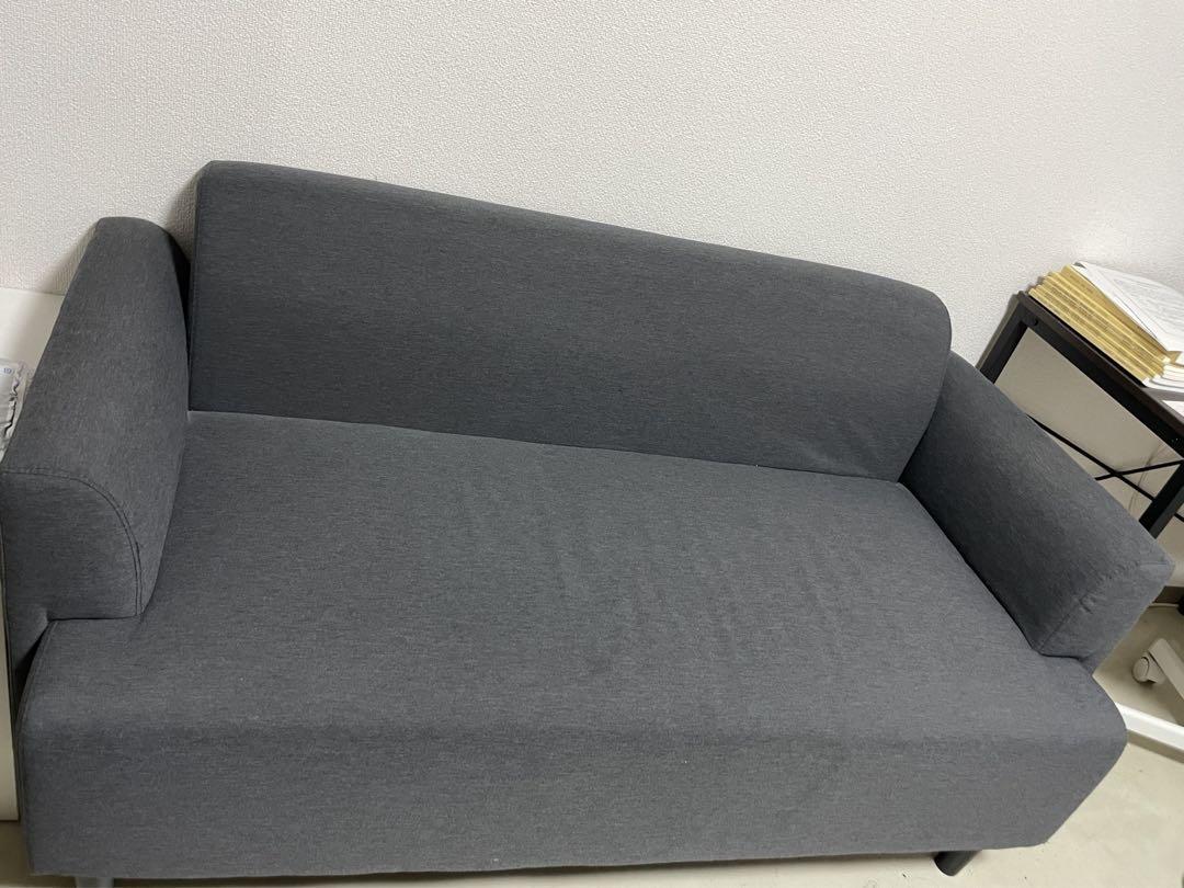 IKEA HEMLINGBY 2人掛けソファ ダークグレー