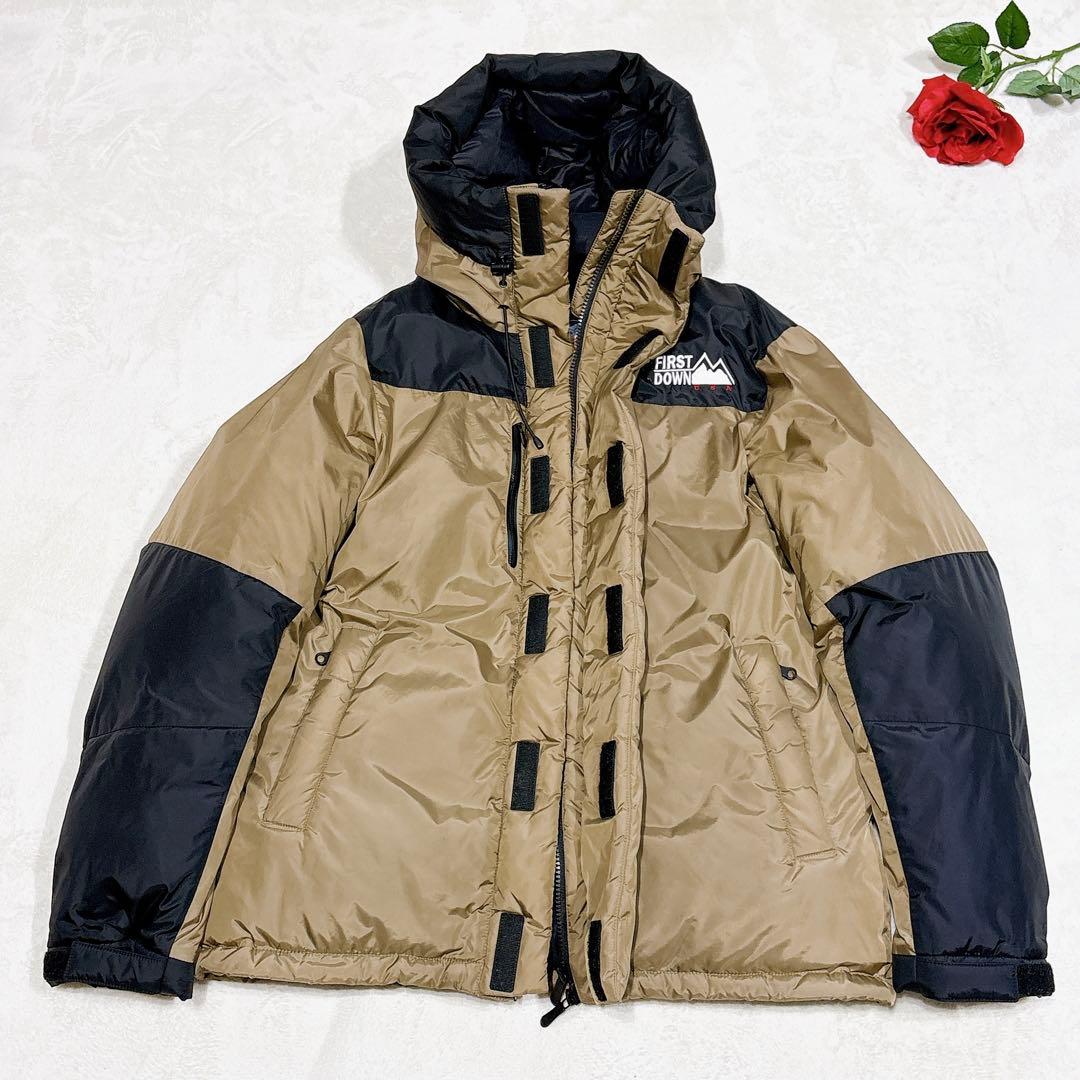 未使用級美品✨　ファーストダウン　ダウンジャケット　ゴールド　ベージュ　L