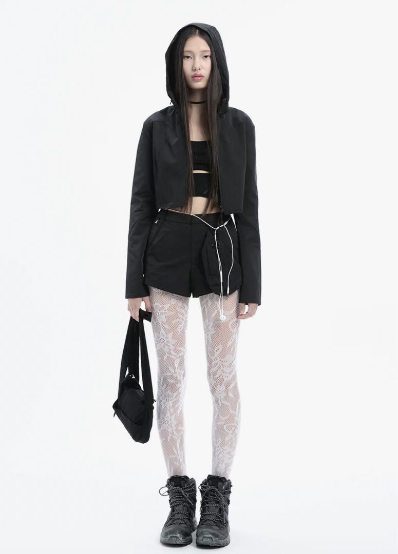 定期入れの THEREDTHREAD black mini pants tech G パンツ