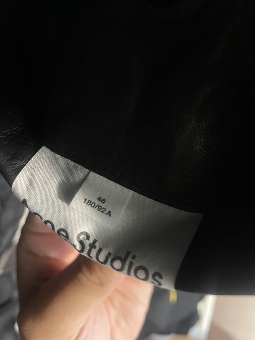 ACNE STUDIOS EMBOSSED LEATHER JACKET 46 画像5