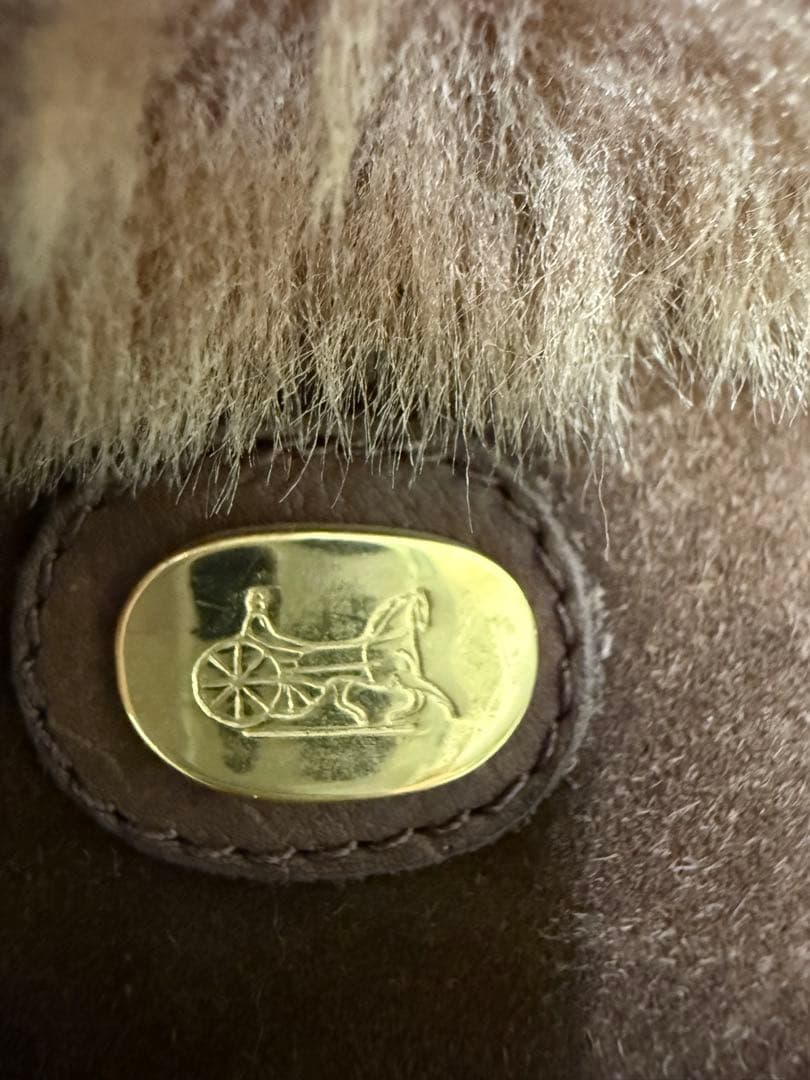 CELINE ブラウンファー付きブーツ