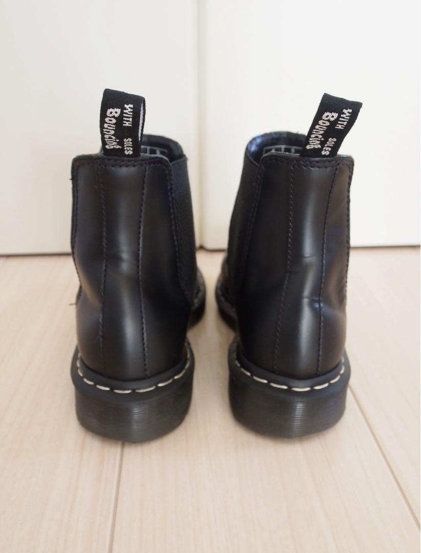 ドクターマーチン　ホワイトステッチ　チェルシーブーツ　Dr.Martens