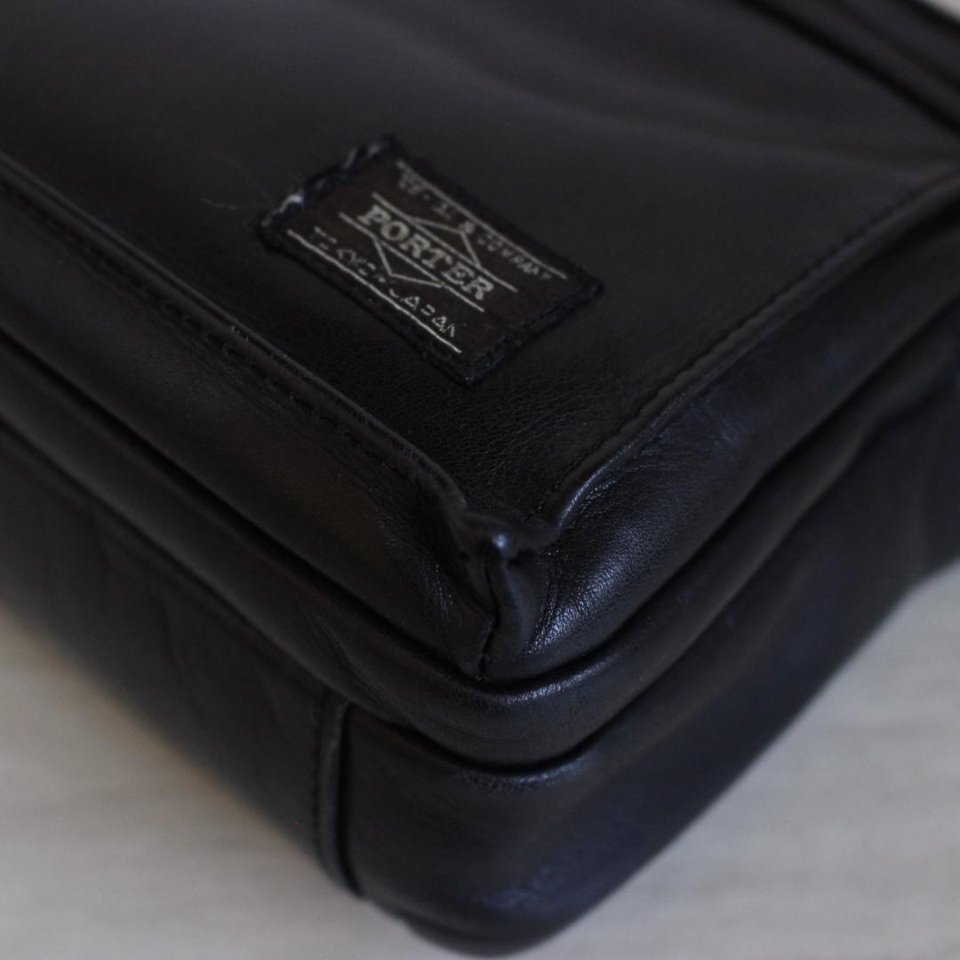 PORTER アメイズ ショルダーバッグ S レザー ブラック