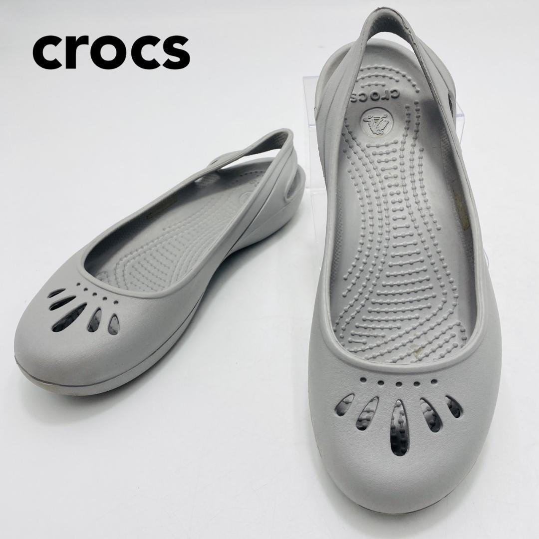 crocs フラットシューズ マリンディ W6 グレー