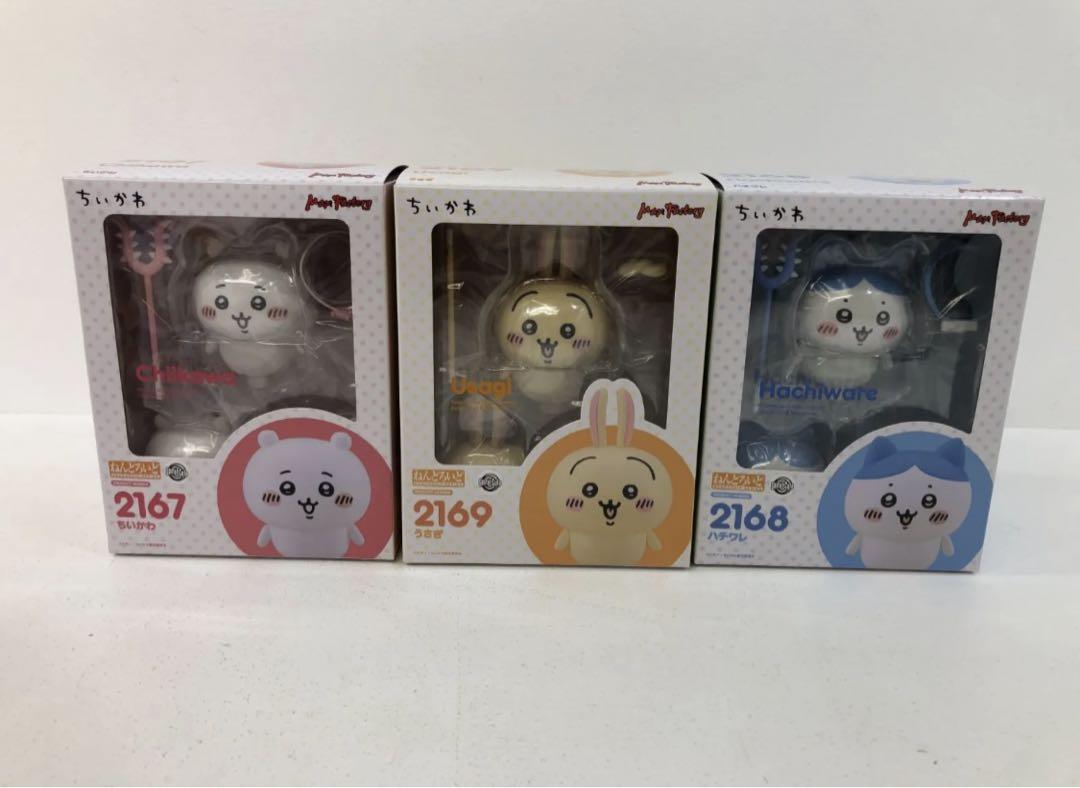 ねんどろいど　ちいかわ　ハチワレ　うさぎ　3体セット ちいかわ』より、「ちいかわ」「ハチワレ」「うさぎ」の3キャラ