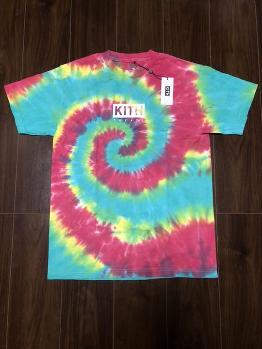 KITH tie-dye box logo Tシャツ