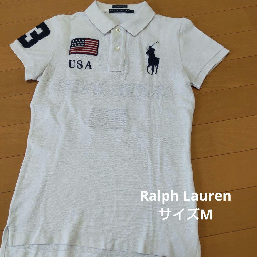 Ralph Lauren スキニーポロ M ビックポロ 白 USA アメリカ