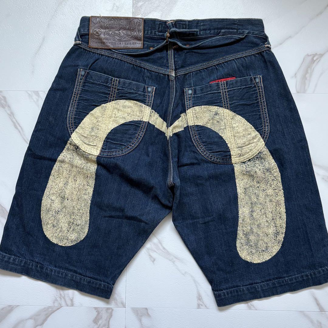 人気✨️EVISU YAMANE 大黒 ハーフパンツ 白 W34 デニム