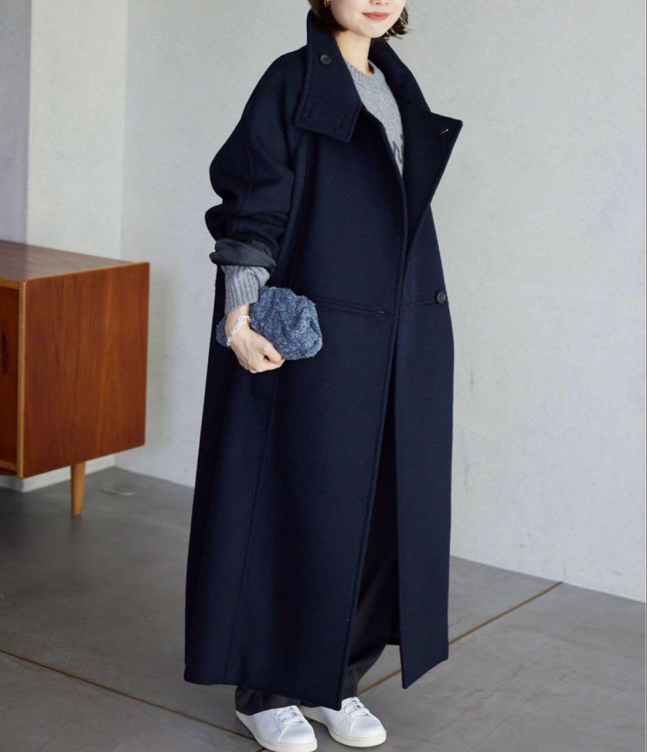 【最終値下げ】SLOBE IENA ネイビー ロングコート