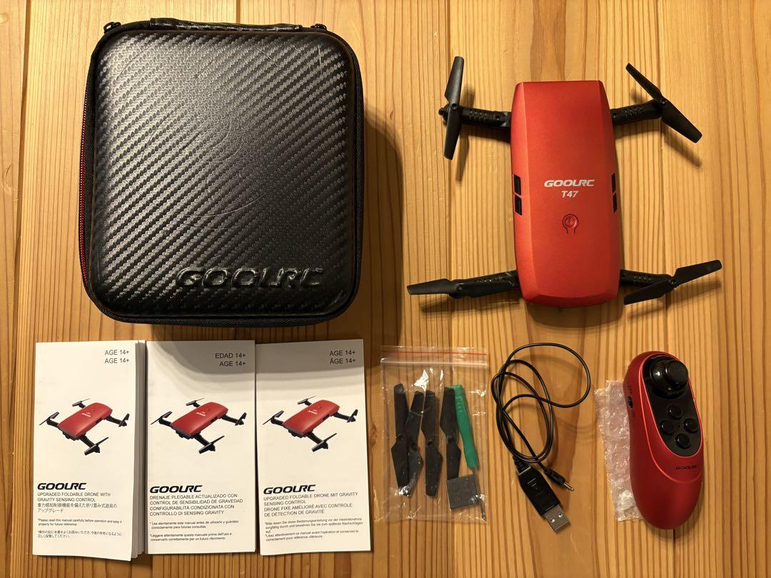 動作確認済み　GOOLRC T47 カメラ付き　ドローン レッド
