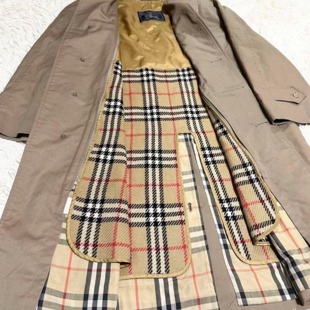 美品】バーバリー ステンカラーコート ノバチェック ライナー付