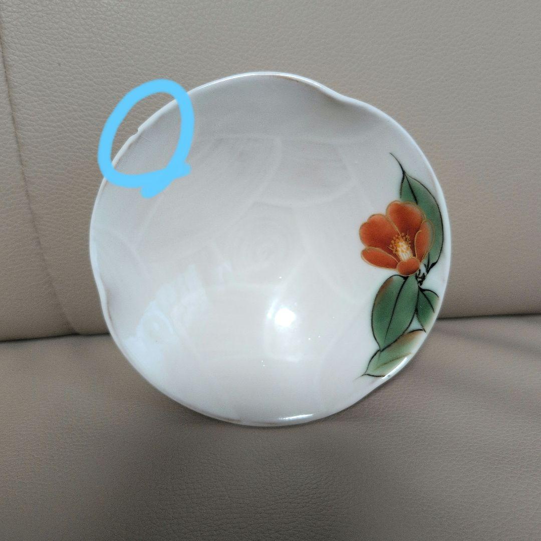 【未使用・欠け有】京焼 清水焼 陶あん 銘々皿 小皿 絵変 6枚