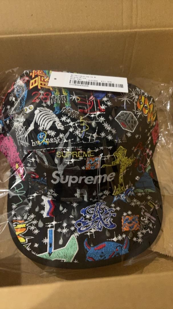 帽子 Supreme AOI Embroidered Camp Cap Black