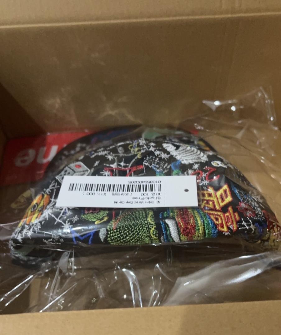 帽子 Supreme AOI Embroidered Camp Cap Black