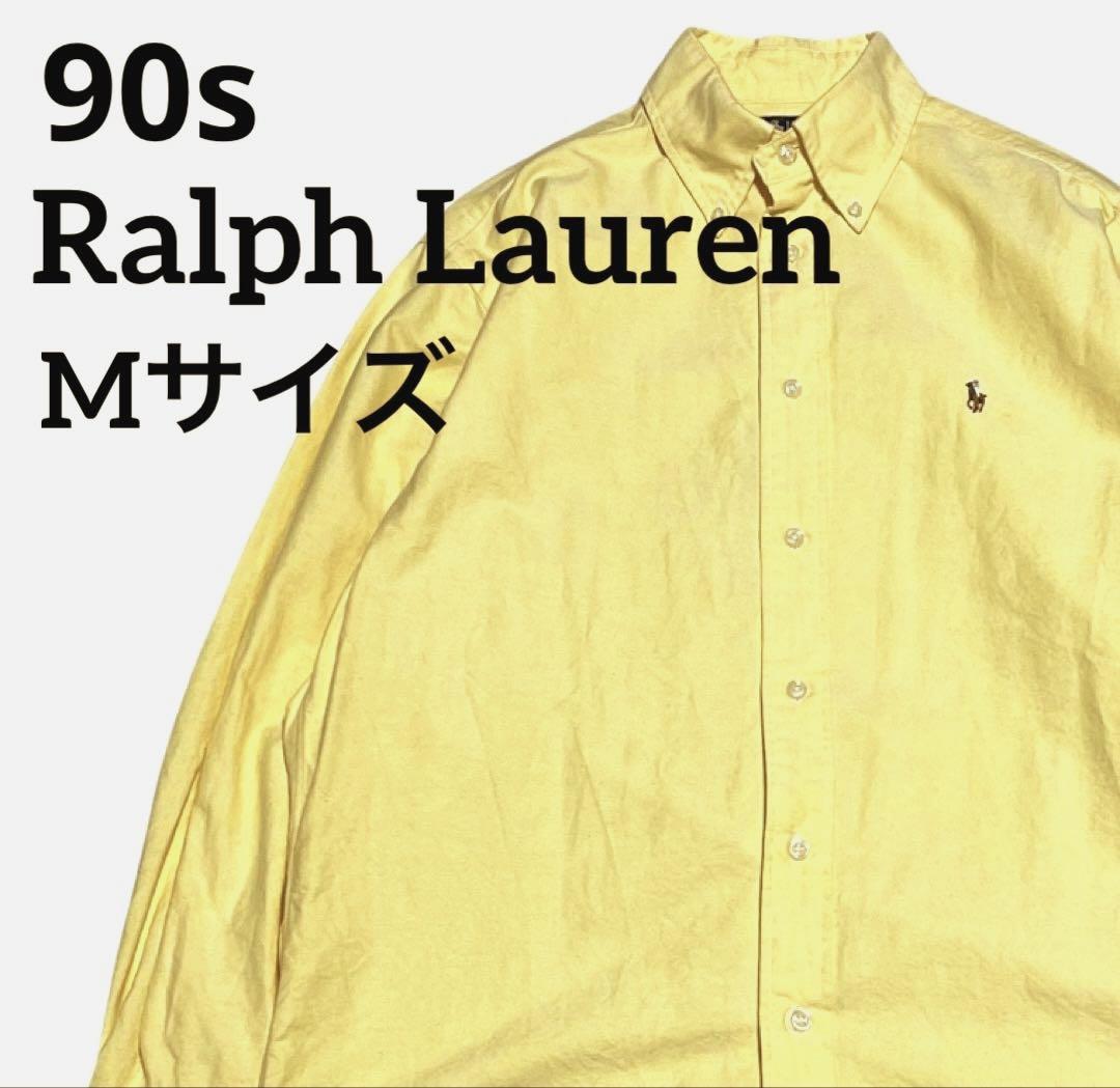 90s RalphLauren ラルフローレン BDシャツ イエロー M