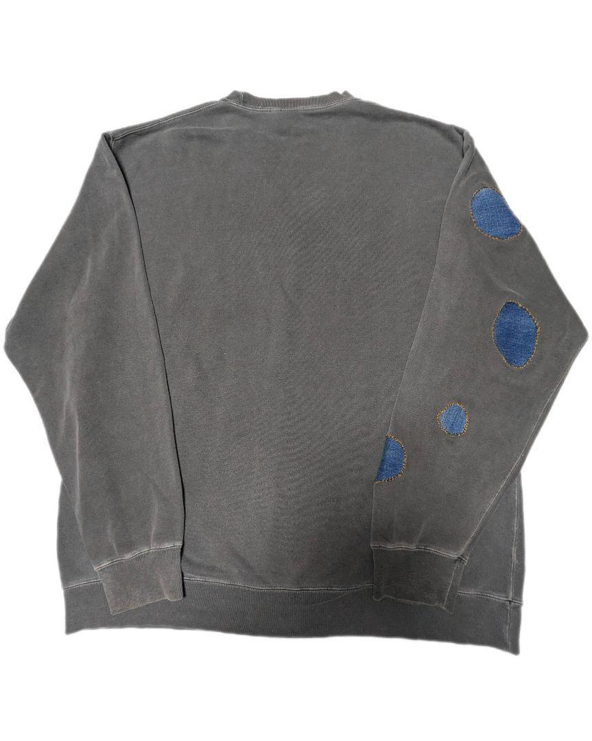 90s stussy 紺タグ スウェット Sロゴ カモ柄 リメイク 手縫い 水玉