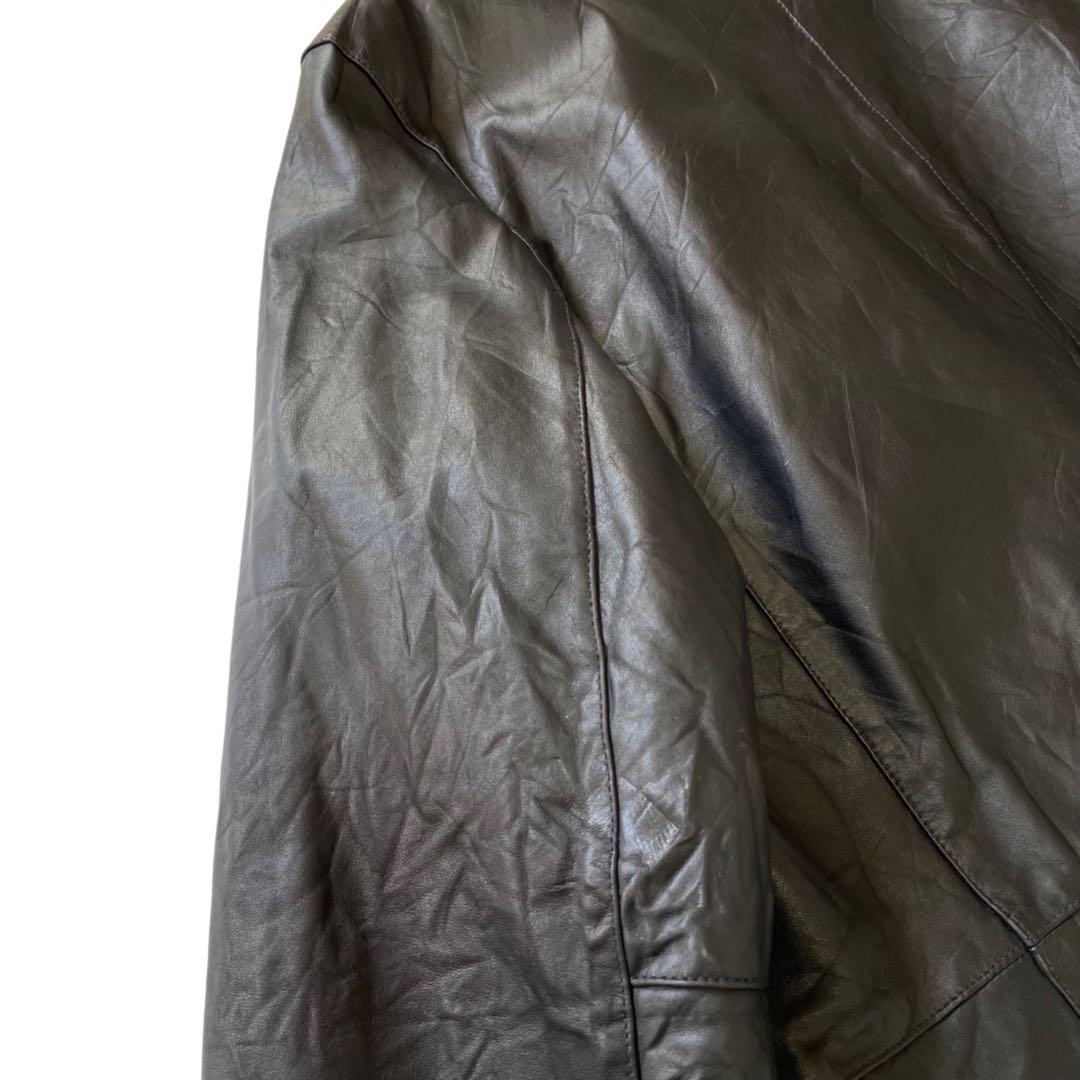 00's OLD GAP レザー テーラードジャケット 本革 ブラック XL 00's OLD GAP レザー テーラードジャケット 本革 ブラック XL