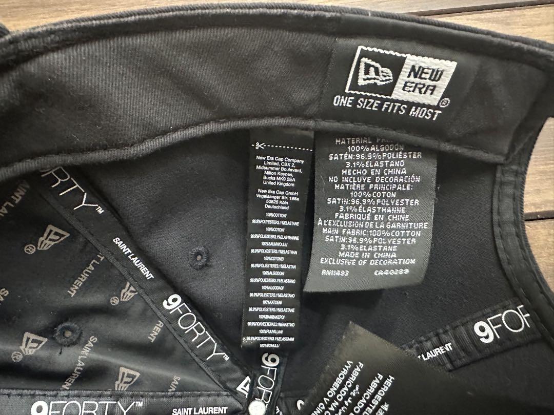 SAINT LAURENT NEW ERA コラボ 黒 ニューエラ キャップ