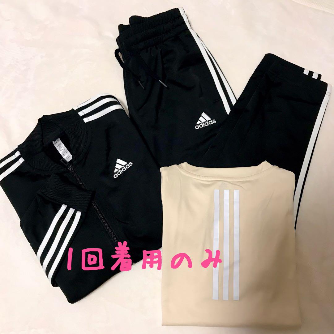 1回着用のみ　adidas アディダス　ジャージ　上下　Tシャツ　3点セット