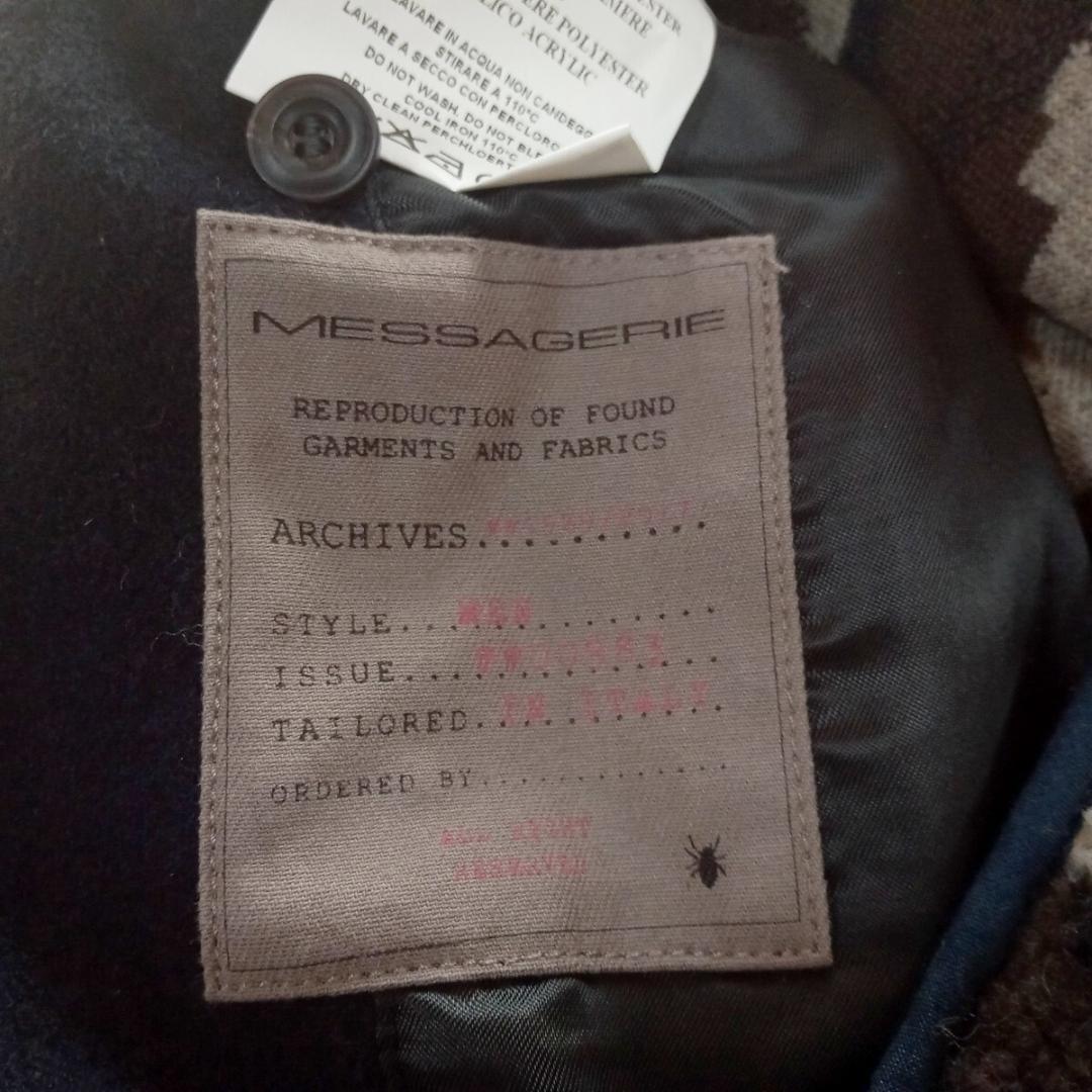 美品 MESSAGERIE メッサジェリエ カシミア混 フーテッド ブルゾン46