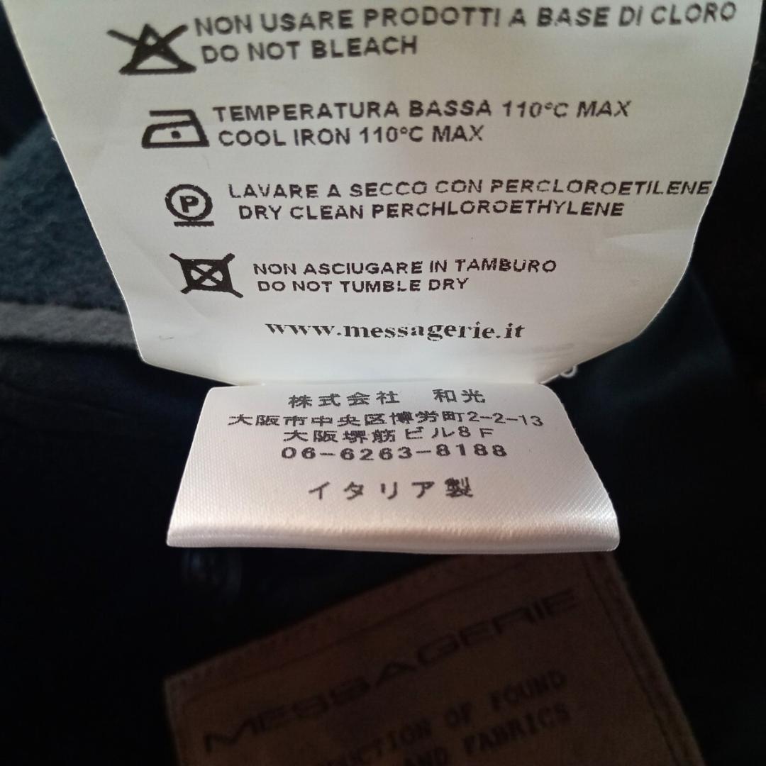 美品 MESSAGERIE メッサジェリエ カシミア混 フーテッド ブルゾン46