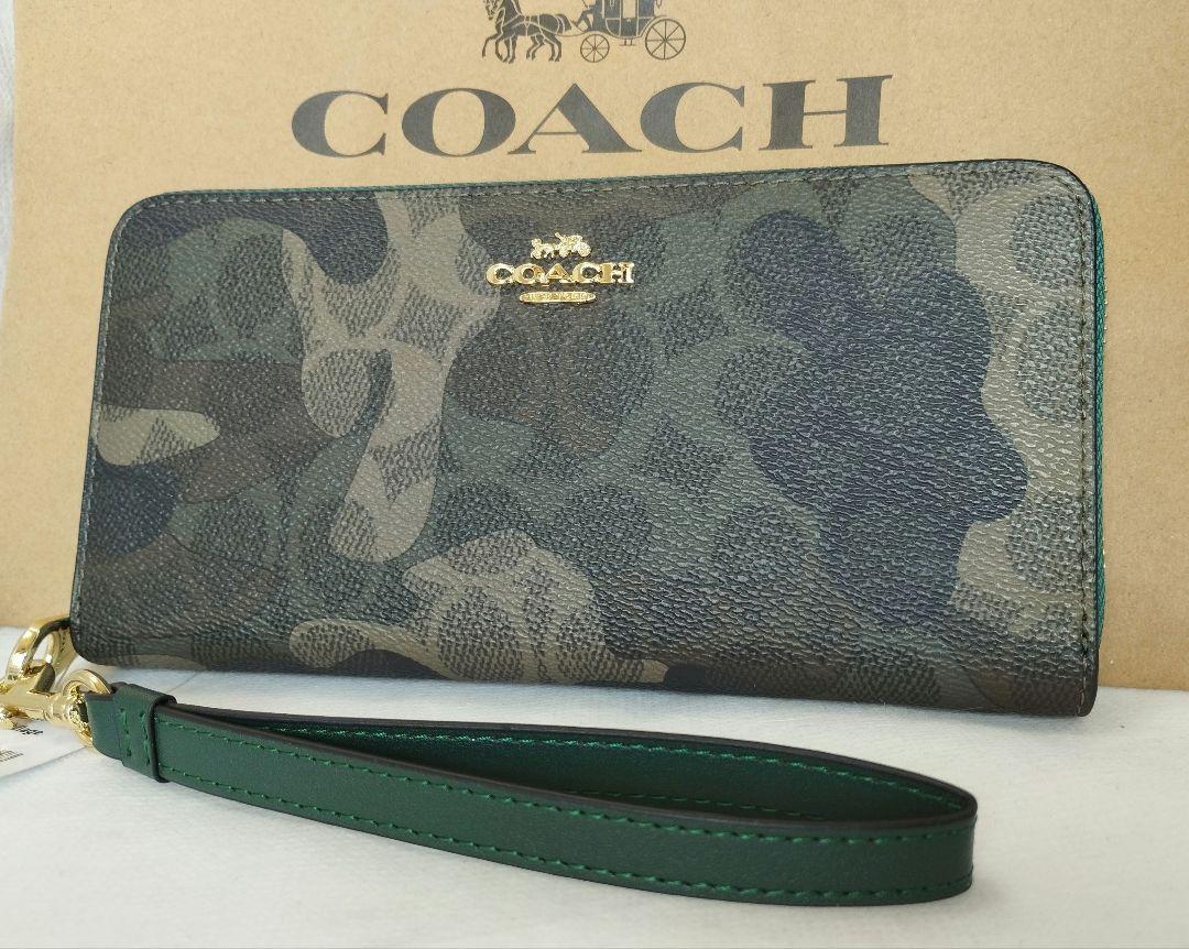 【新品未使用】COACHコーチ　メンズ　長財布カモフラージュ　迷彩 6,500円