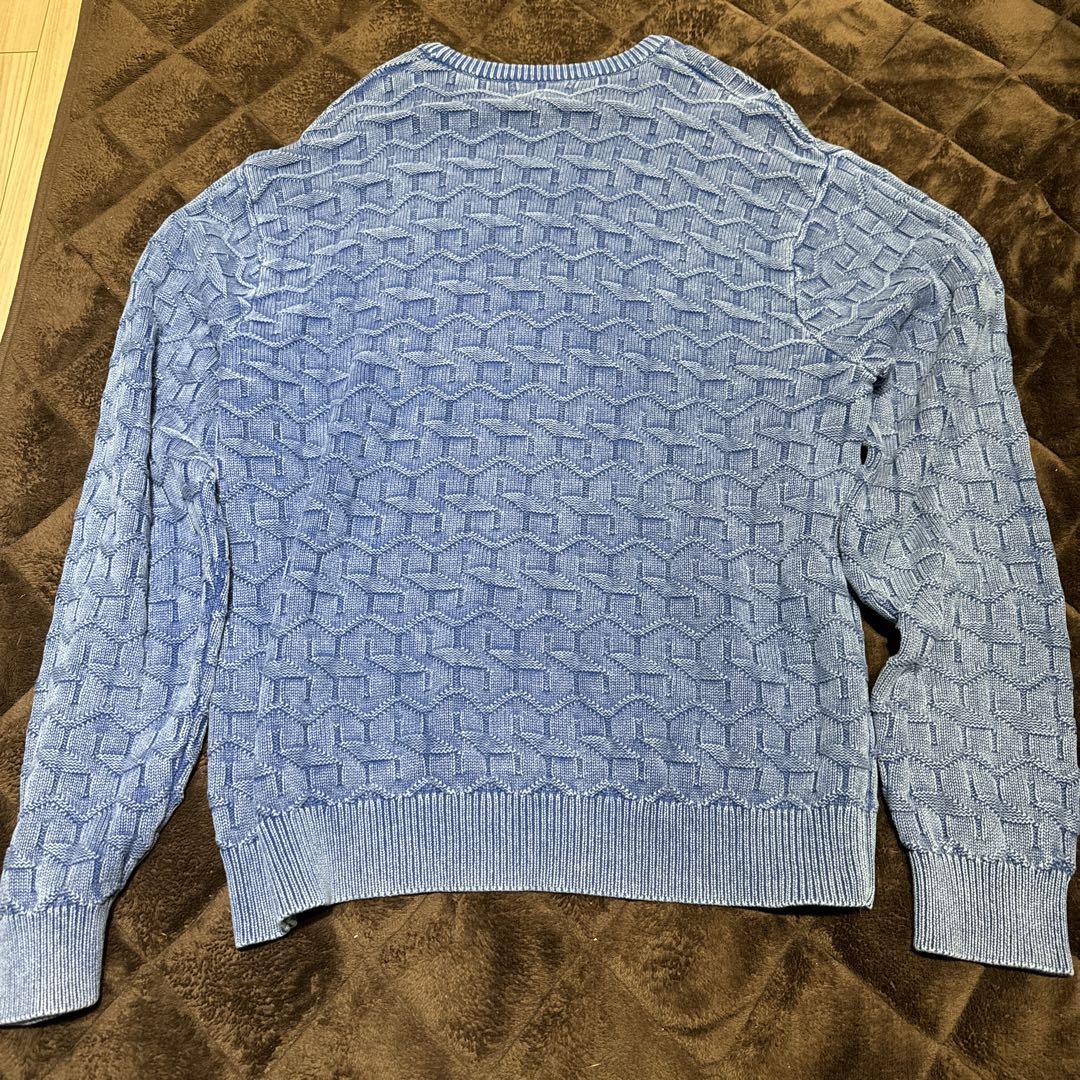 人気新品 ニットセーター 立体編み模様 Stussy ブルー メルカリ - トップス