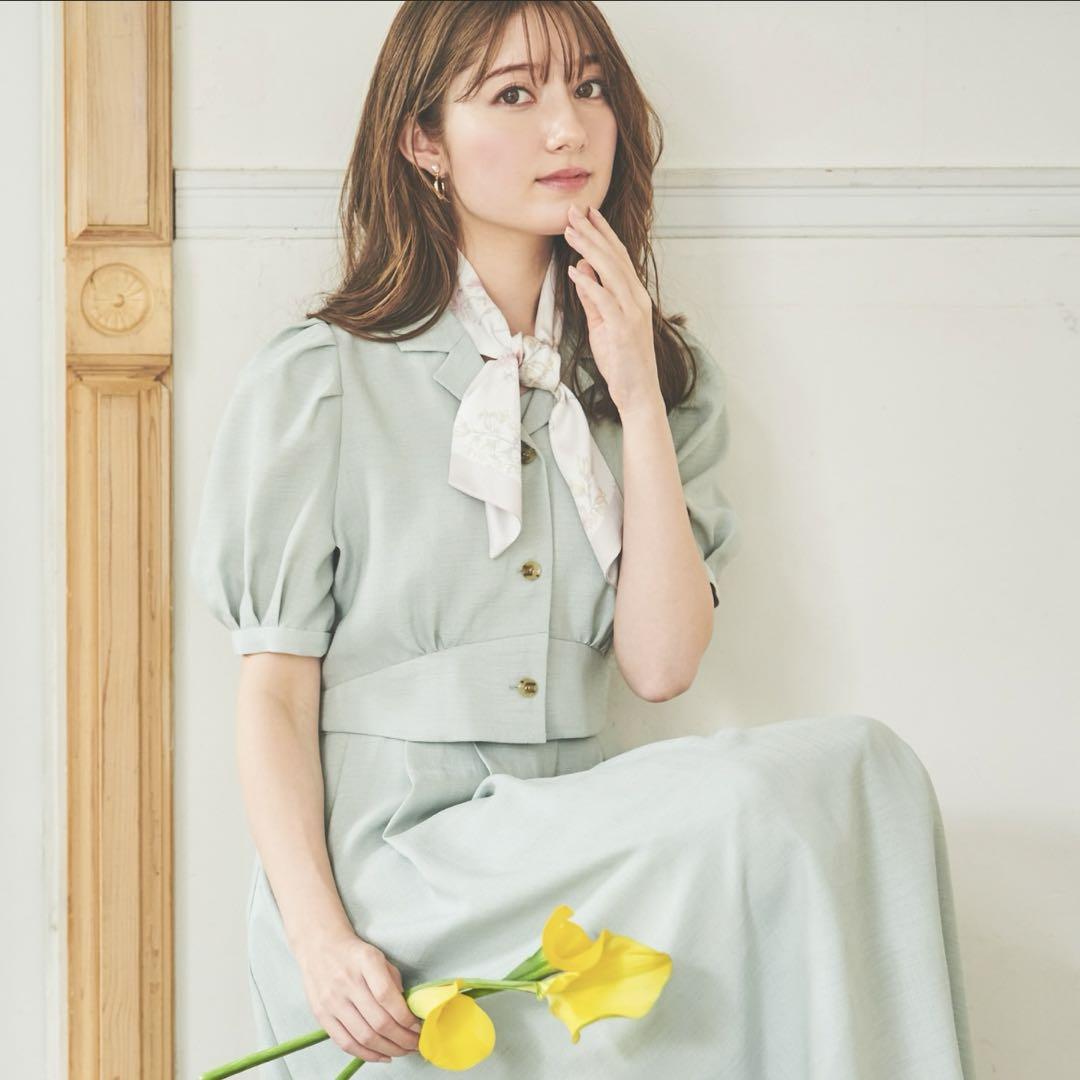 Noela スカーフ付ジャケットセットワンピース