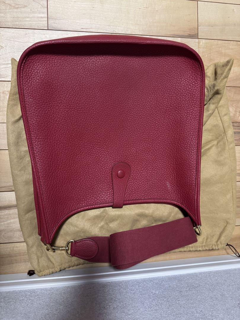 エルメス(HERMES)エブリンGMシェーブルレッド　ショルダーバッグ