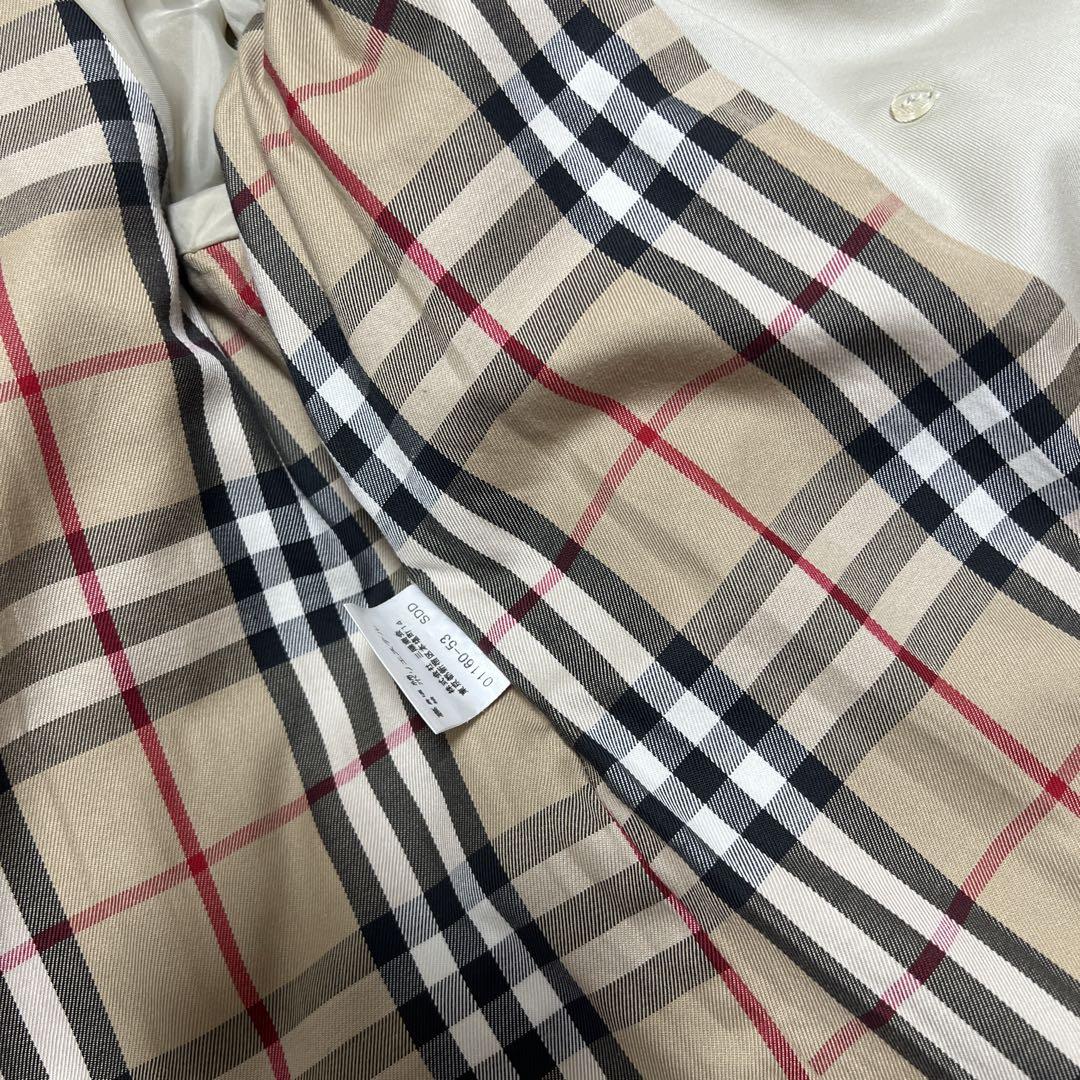 BURBERRY BLUE LABEL ピンクギンガムチェック フリル トレンチ
