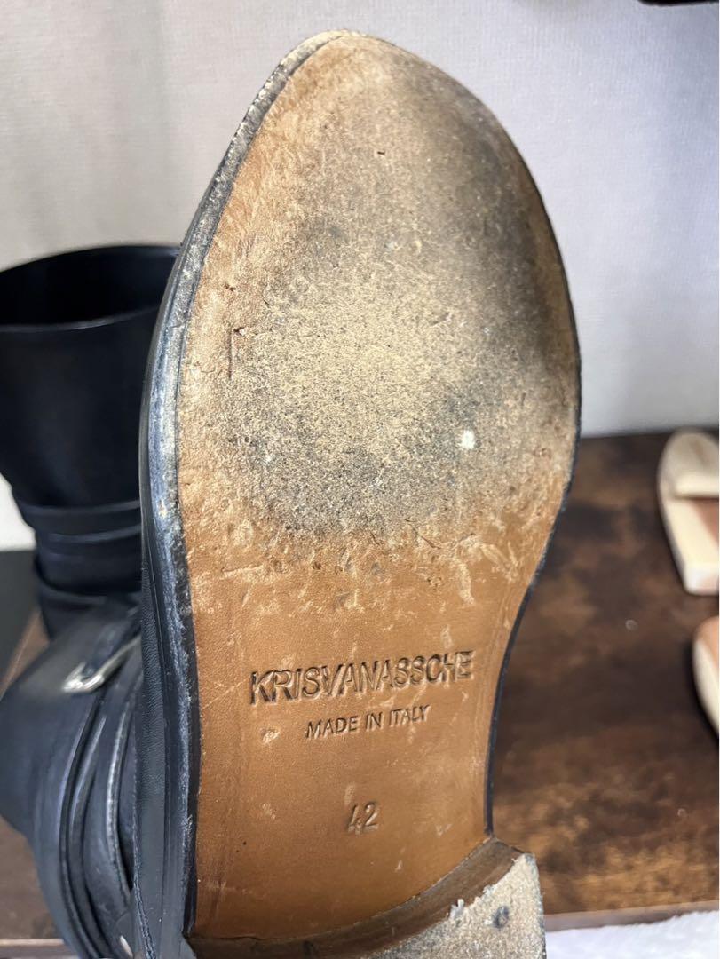 靴 kris van assche archive leather boots