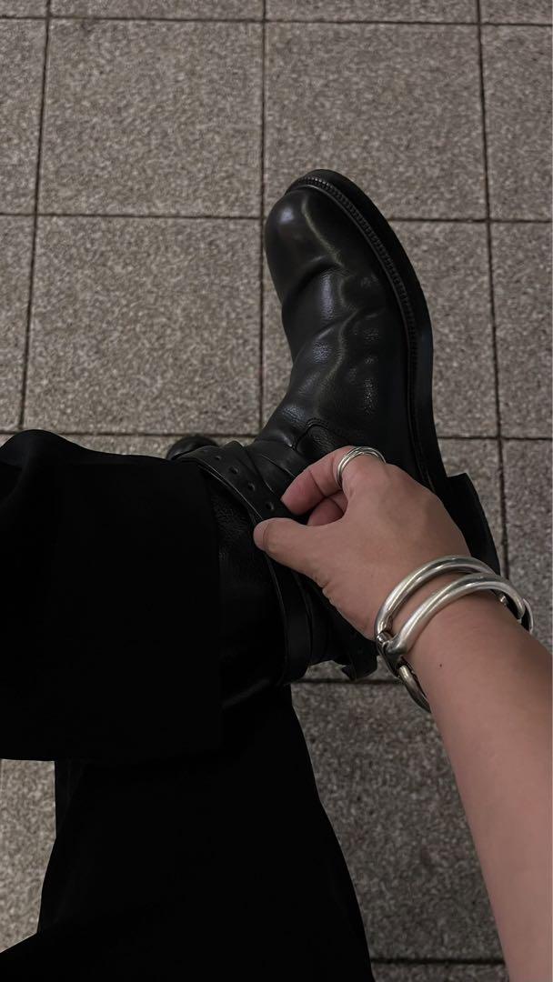 靴 kris van assche archive leather boots