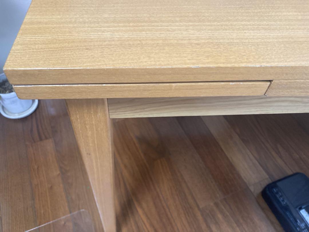 無印良品　タモ材　エクステンションテーブル
