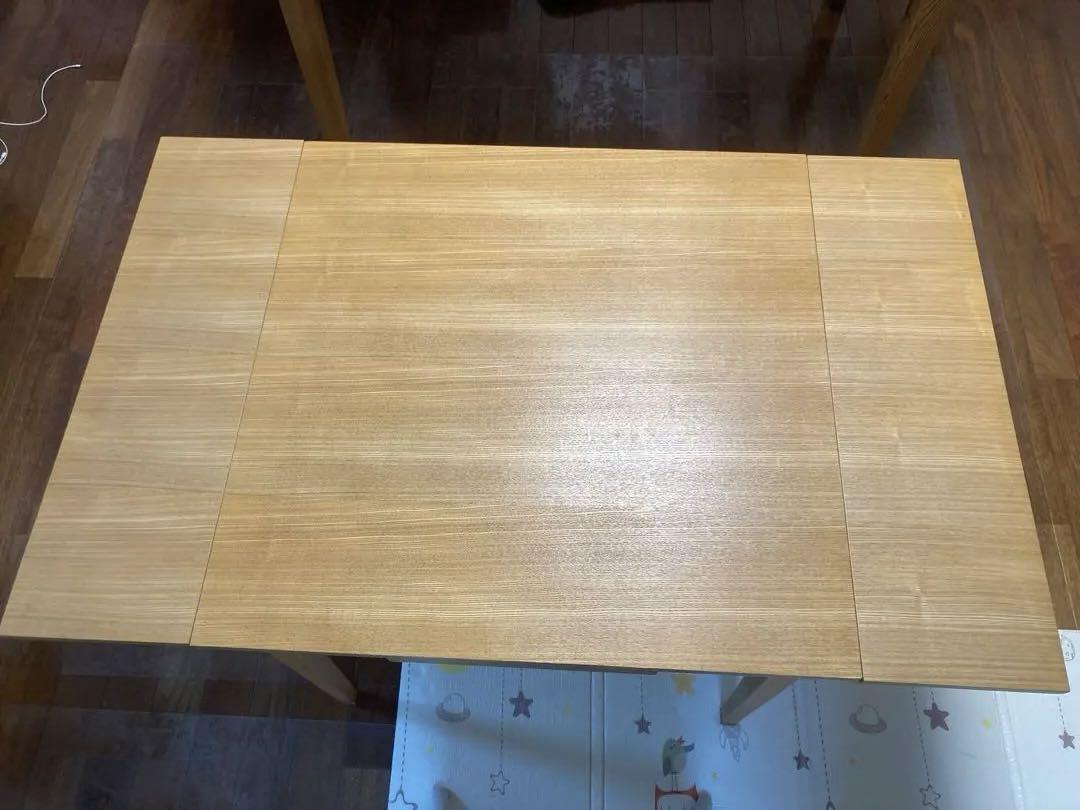 無印良品　タモ材　エクステンションテーブル