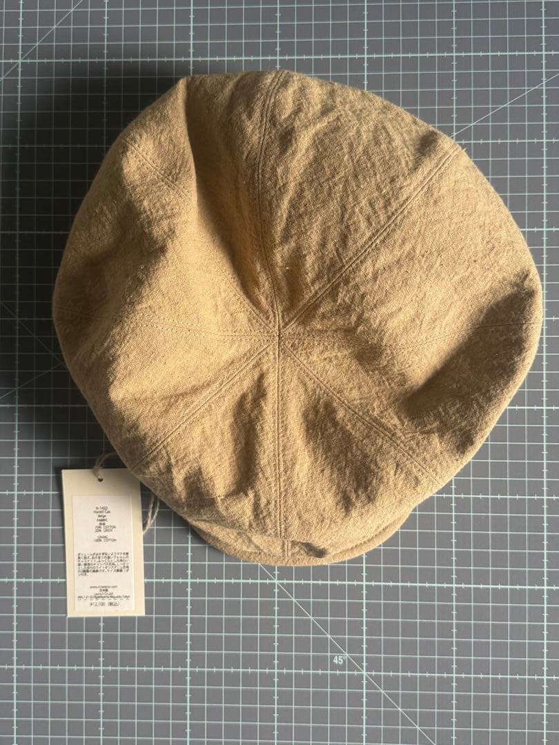 nine tailor 棉麻　コットンリネン　キャスケット　ベージュ