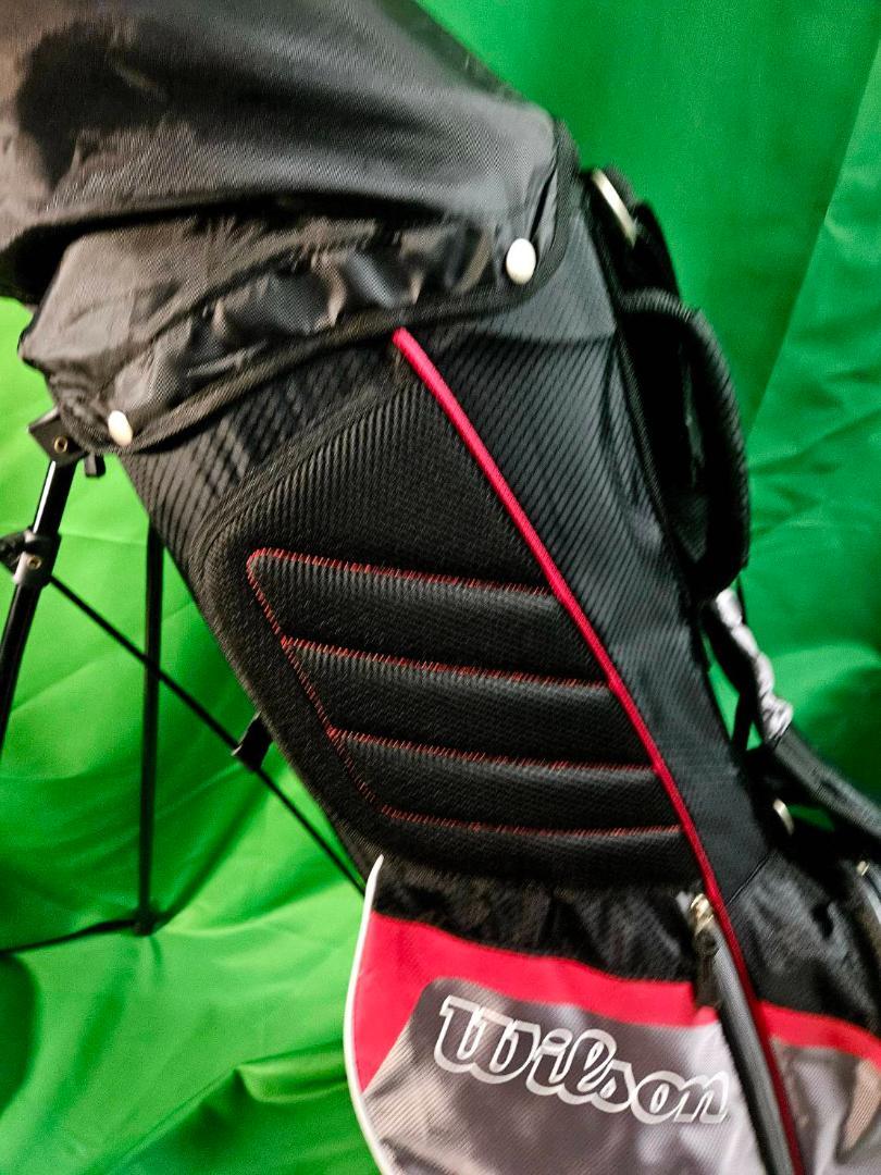 Wilson スタンド式キャディバッグ 黒/GREY送料無料/超美品