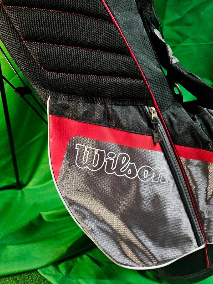 Wilson スタンド式キャディバッグ 黒/GREY送料無料/超美品