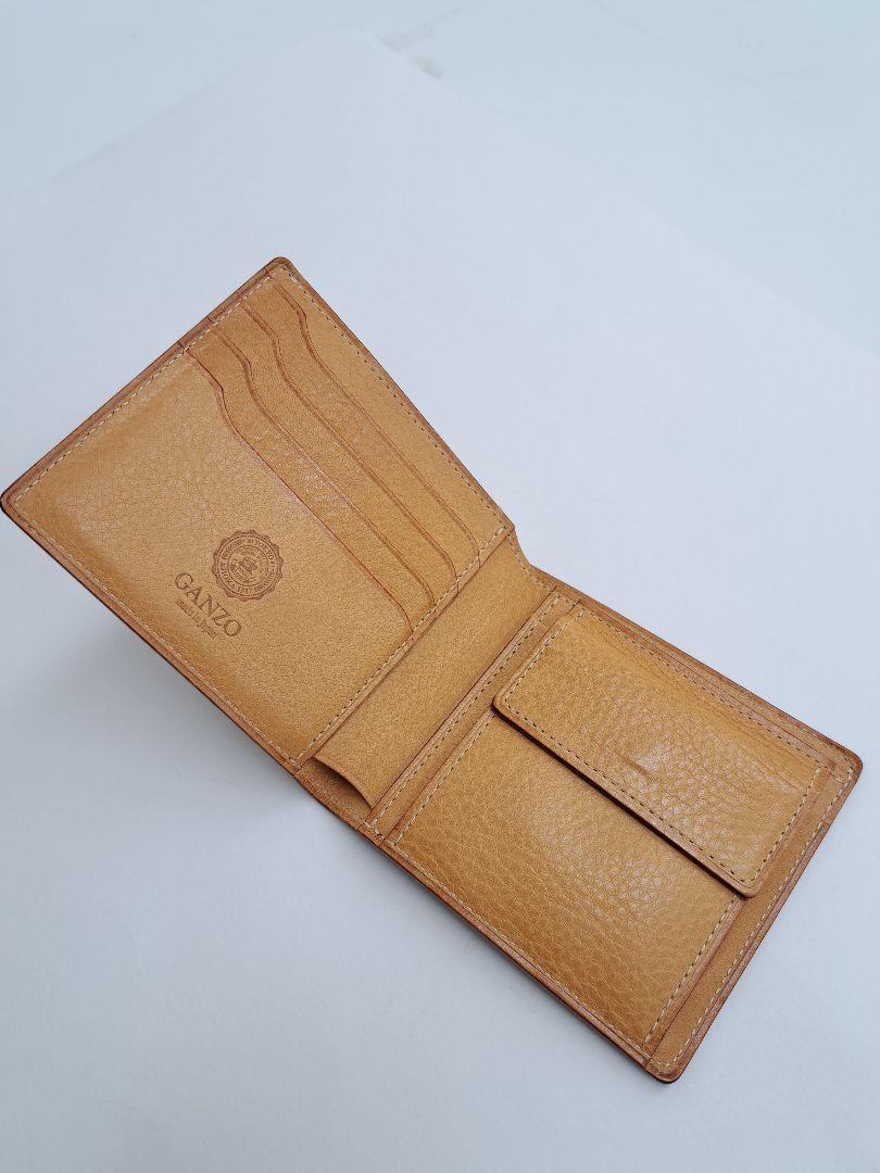 GANZO 二つ折り財布 ブラウン レザー