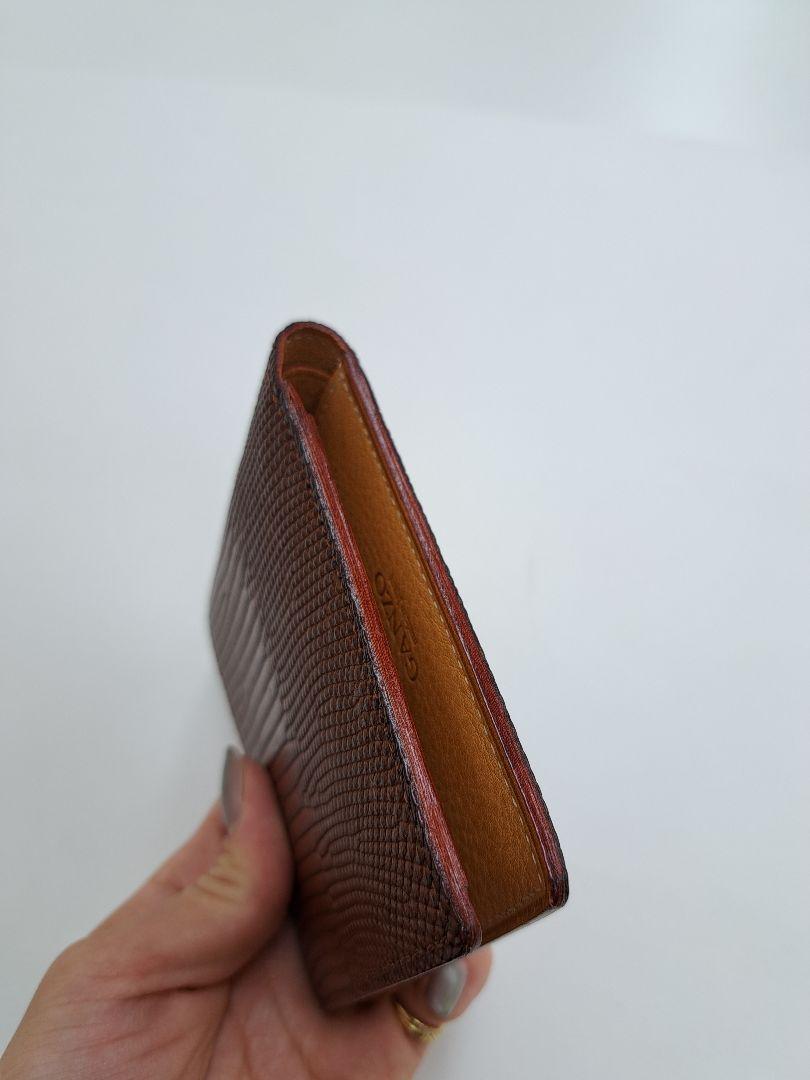 GANZO 二つ折り財布 ブラウン レザー