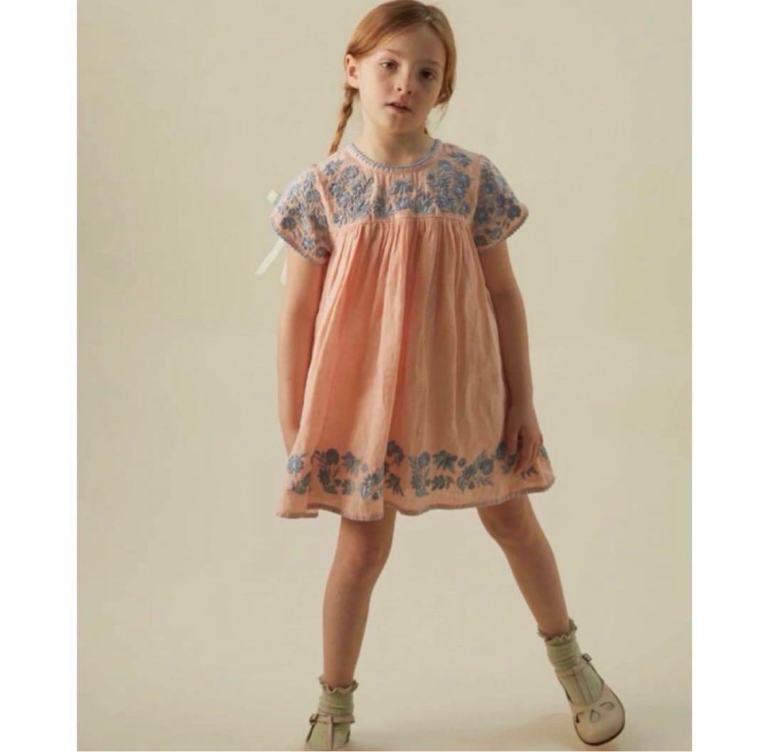 apolina アポリナ　Stevie Dress Pale Rose 5-7y