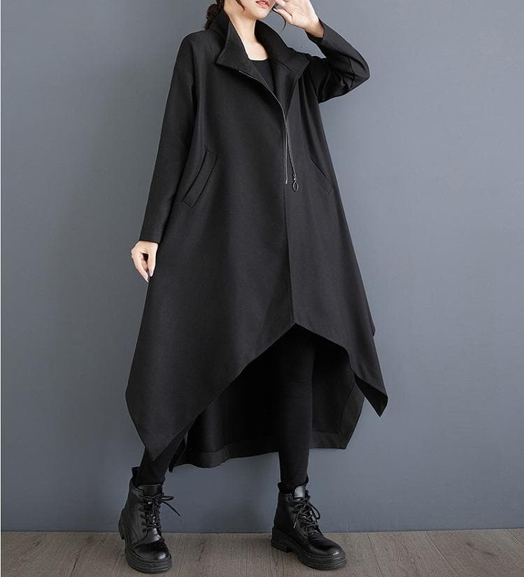 大きいサイズ コート　イレギュラー　変形　レディース 秋冬　春 新品 長袖