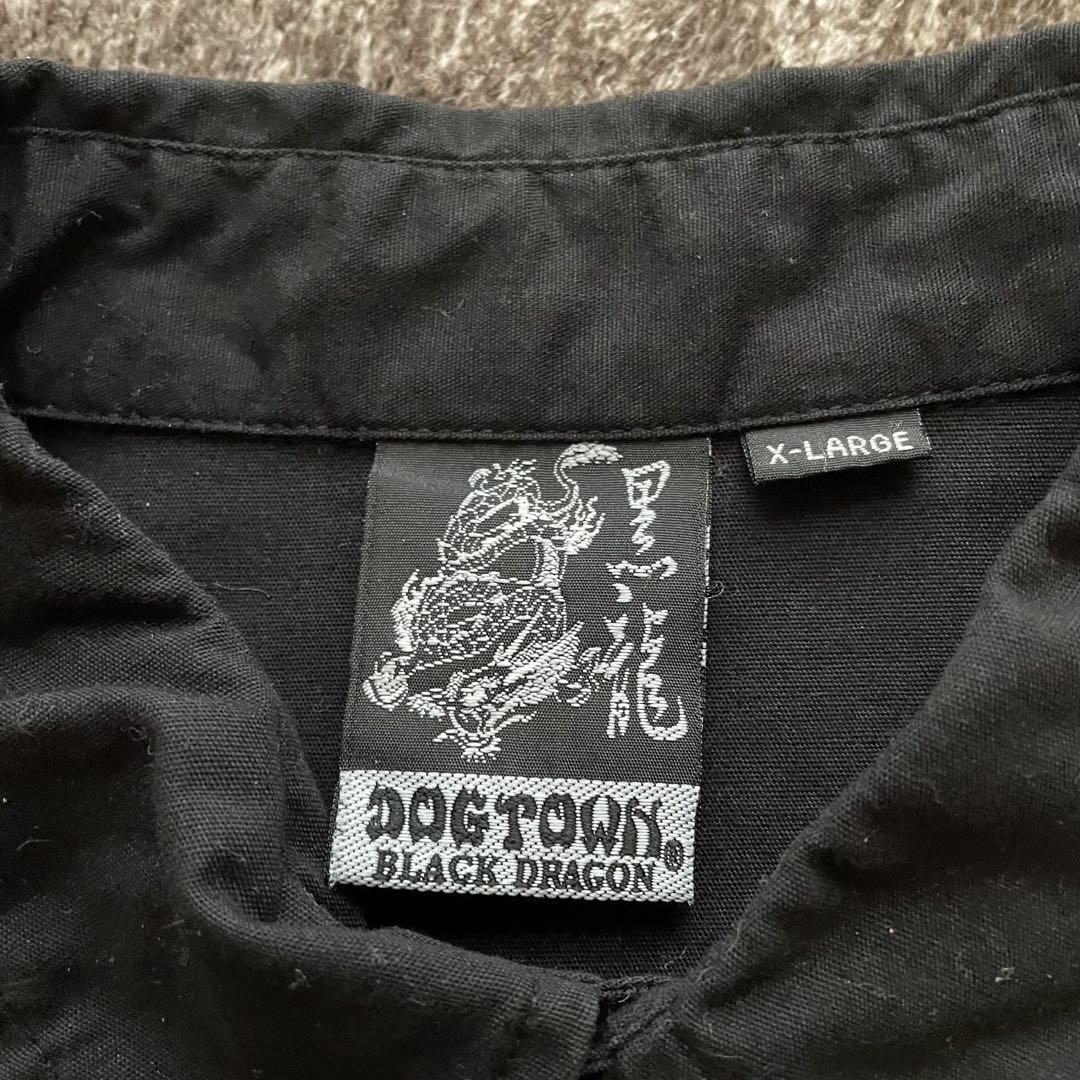 ドッグタウン DOG TOWN 黒龍 ファイヤーパターン 半袖シャツ